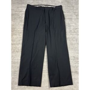 Patriot Pants Mens 40 Long Black Flat Front Dress Wool Blend Made in USA